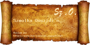 Szmolka Osszián névjegykártya